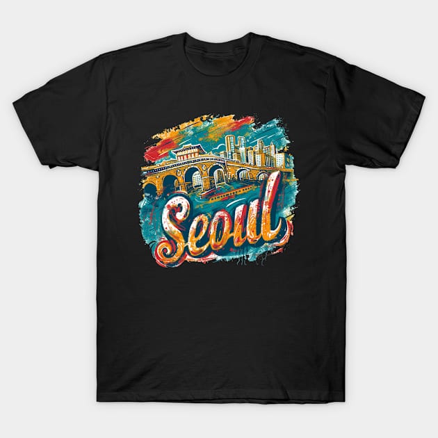 Seoul Retro South Korea t-shirt T-Shirt by GreenMary Design